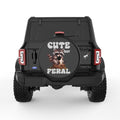 CUTE BUT FERAL BLACK TIRE COVER