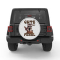 CUTE BUT FERAL SILVER CARBON FIBER TIRE COVER