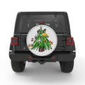 CUTE CAT CHRISTMAS TREE BLACK TIRE COVER