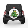 CUTE CAT CHRISTMAS WHITE TIRE COVER