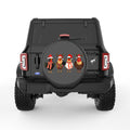 CUTE CHRISTMAS CHICKENS BLACK CARBON FIBER TIRE COVER