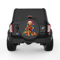 CUTE CHRISTMAS GOLDEN RETRIEVER BLACK TIRE COVER