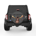 CUTE CHRISTMAS MOOSE BLACK CARBON FIBER TIRE COVER