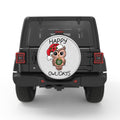 CUTE CHRISTMAS OWL BLACK TIRE COVER