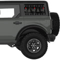 DACHSHUND CHRISTMAS QUARTER WINDOW DECAL FITS 2021+ FORD BRONCO 4 DOOR HARD TOP