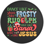 DANCE LIKE FROSTY BLACK TIRE COVER