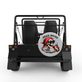 DEAD INSIDE BUT CAFFEINATED SKELETON SILVER CARBON FIBER TIRE COVER FOR MOKE