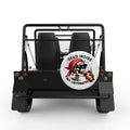 DEAD INSIDE BUT CAFFEINATED SKELETON WHITE TIRE COVER FOR MOKE