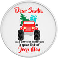 DEAR SANTA WHITE TIRE COVER