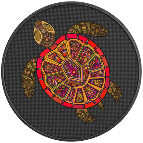 DECORATIVE TURTLE BLACK CARBON FIBER TIRE COVER