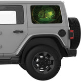 DEEP JUNGLE FOREST QUARTER WINDOW DECAL FITS 2018+ JEEP WRANGLER 4 DOOR HARD TOP JLU