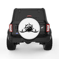 DEER ANTLER COMPASS WHITE TIRE COVER