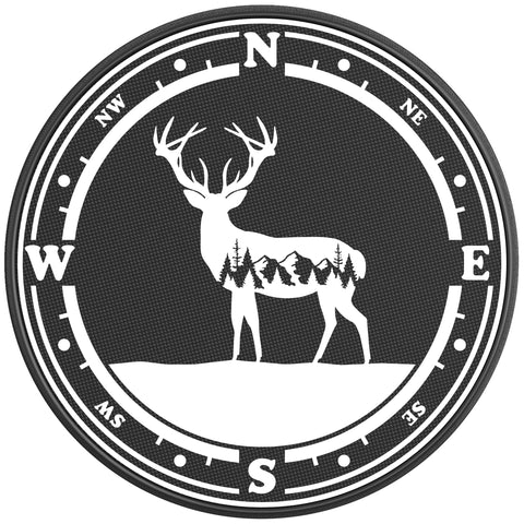 DEER COMPASS BLACK CARBON FIBER TIRE COVER