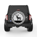 DEER COMPASS SILVER CARBON FIBER TIRE COVER