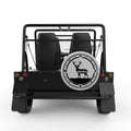 DEER COMPASS SILVER CARBON FIBER TIRE COVER FOR MOKE