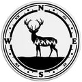 DEER COMPASS WHITE TIRE COVER
