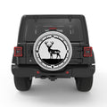 DEER COMPASS SILVER CARBON FIBER TIRE COVER
