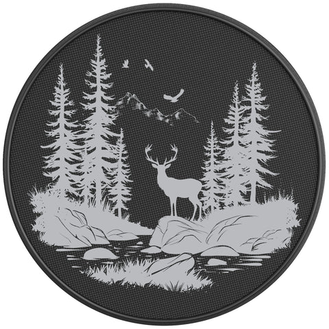 DEER FOREST BLACK CARBON FIBER TIRE COVER