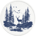 DEER FOREST PEARL  WHITE CARBON FIBER TIRE COVER