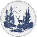DEER FOREST WHITE TIRE COVER
