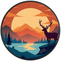 DEER HORIZON LAKE BLACK TIRE COVER