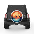 DEER HORIZON LAKE PEARL  WHITE CARBON FIBER TIRE COVER