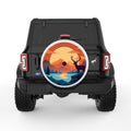 DEER HORIZON LAKE WHITE TIRE COVER