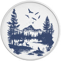 DEER WILDLIFE WHITE TIRE COVER
