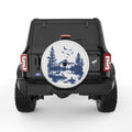 DEER WILDLIFE PEARL  WHITE CARBON FIBER TIRE COVER