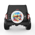 DELAWARE PEARL  WHITE CARBON FIBER TIRE COVER