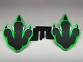 DINOSAUR FEET FOOT PEGS FOR JEEP WRANGLER AND JEEP GLADIATOR in Neon Green Color