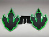 DINOSAUR FEET FOOT PEGS FOR JEEP WRANGLER AND JEEP GLADIATOR in Neon Green Color