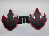 DINOSAUR FEET FOOT PEGS FOR JEEP WRANGLER AND JEEP GLADIATOR in Red Color