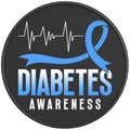 Diabetes Awareness PEARL  WHITE CARBON FIBER TIRE COVER