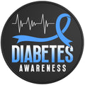DIABETES AWARENESS BLACK TIRE COVER