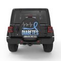 DIABETES AWARENESS PEARL  WHITE CARBON FIBER TIRE COVER