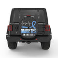 DIABETES AWARENESS BLACK CARBON FIBER TIRE COVER