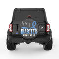 DIABETES AWARENESS BLACK CARBON FIBER TIRE COVER
