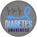 DIABETES AWARENESS SILVER CARBON FIBER TIRE COVER