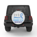 DIABETES AWARENESS BLACK TIRE COVER