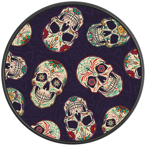 DIA DE LOS MUERTOS PEARL  WHITE CARBON FIBER TIRE COVER