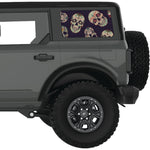 DIA DE LOS MUERTOS QUARTER WINDOW DECAL FITS 2021+ FORD BRONCO 4 DOOR HARD TOP