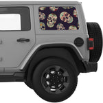 DIA DE LOS MUERTOS QUARTER WINDOW DECAL FITS 2018+ JEEP WRANGLER 4 DOOR HARD TOP JLU