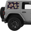DIA DE LOS MUERTOS QUARTER WINDOW DECAL FITS 2011-2018 JEEP WRANGLER 4 DOOR HARD TOP JKU