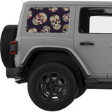 DIA DE LOS MUERTOS QUARTER WINDOW DECAL FITS 2011-2018 JEEP WRANGLER 4 DOOR HARD TOP JKU