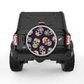 DIA DE LOS MUERTOS SILVER CARBON FIBER TIRE COVER