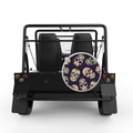 DIA DE LOS MUERTOS SILVER CARBON FIBER TIRE COVER FOR MOKE