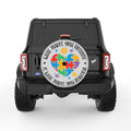 DIFFERENT IS BEAUTIFUL SILVER CARBON FIBER TIRE COVER