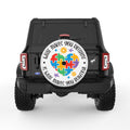 DIFFERENT IS BEAUTIFUL WHITE TIRE COVER