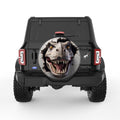 DINOSAUR HEAD THROUGH WALL BLACK CARBON FIBER TIRE COVER